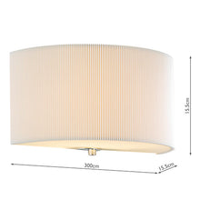 Load image into Gallery viewer, Zaragoza Wall Light With Cream Shade In Use
