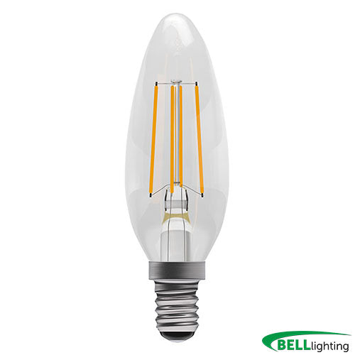 Bell 4W SES LED Clear Filament Candle Non-Dimmable 2700K