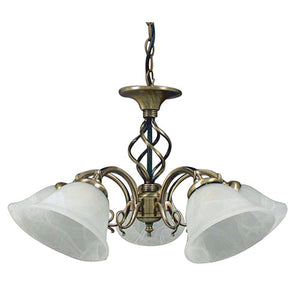 Beckworth 5 Light Semi Flush Antique Brass Fitting