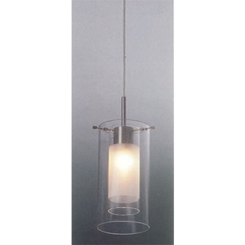 Muzzaone 1 Light Glass Pendant Clear & Frosted