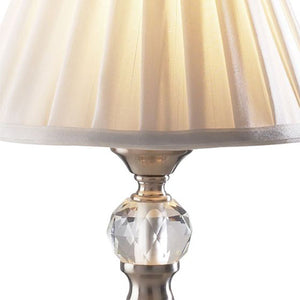 Beau Touch Table Lamp Satin Chrome complete with BEA122 Shade