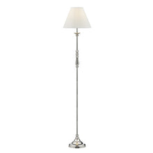 Load image into Gallery viewer, Blenheim Floor Lamp Polished Nickel complete with Ivory Shade
