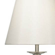 Load image into Gallery viewer, Bybliss Table Lamp Satin Chrome With Cream Shade
