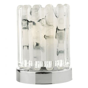 Elf Touch Table Lamp Polished Chrome With Ribbed Glass