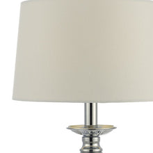 Load image into Gallery viewer, Iffley Table Lamp Chrome Twist Cage Base With Ivory Shade 
