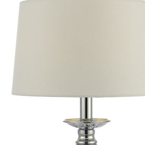 Iffley Table Lamp Chrome Twist Cage Base With Ivory Shade