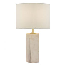 Load image into Gallery viewer, Nalani Table Lamp Pink &amp; Marble Effect With Shade On
