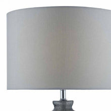 Load image into Gallery viewer, Pamplona Table Lamp Grey C/W Grey Faux Silk Shade
