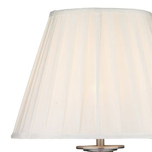Siam Table Lamp complete with Shade Satin Chrome Shade