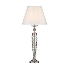 Load image into Gallery viewer, Siam Table Lamp complete with Shade Satin Chrome
