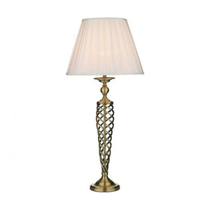 Siam Table Lamp complete with Shade Antique Brass