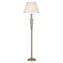 Load image into Gallery viewer, Siam Floor Lamp complete with Shade Antique Brass
