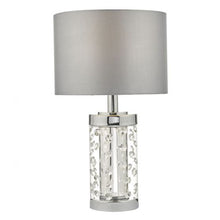 Load image into Gallery viewer, Yalena Table Lamp Small Pol Chr &amp; Crystal C/W Shade
