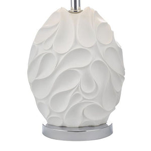 Zachary Table Lamp White Oval Cw Shd