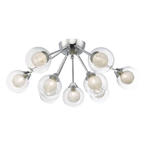 Zeke 9 Light Semi Flush Polished Chrome