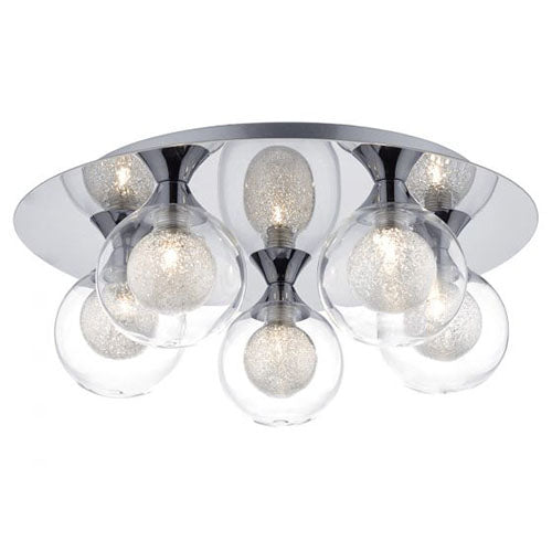 Zeke 5 Light Flush Polished Chrome