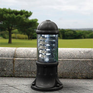 Fumagalli Sauro 500mm Black Bollard installed in garden