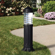 Fumagalli Sauro 800mm Black Bollard pathway garden lighting outdoor lighting in garden close up