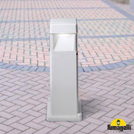 Fumagalli Elisa 500mm LED Bollard Grey In Use, LHECIFMDS2563D1LLX, outdoor bollard,