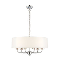 Nixon 6 Light Pendant White Shade, pendant, LHEND60179, ceiling lights