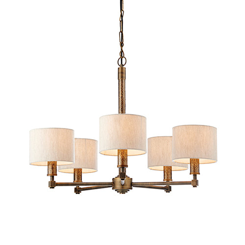 Indara 5 Light Pendant Aged Bronze