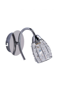 Roma 1 Light Antique Brass Wall Light with Polished Chrome