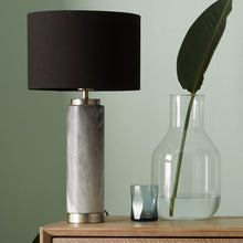 Load image into Gallery viewer, Carrara Grey Marble Effect Tall Ceramic Table Lamp the-lighthouse.ie
