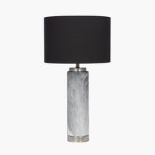 Load image into Gallery viewer, Carrara Grey Marble Effect Tall Ceramic Table Lamp
