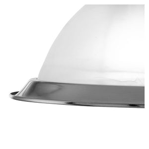 This wall light has a oval shaped satin silver wall bracket and brings a distinctive and elegant style to any setting.