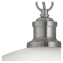 Load image into Gallery viewer, Bistro Satin Silver Pendant Light With Marble Glass Shade

