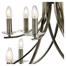 Load image into Gallery viewer, Ascona Antique Brass 12 Light Fitting Clear Glass Sconces
