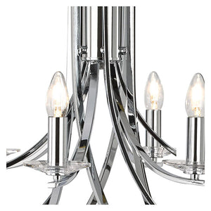 Ascona Chrome 12 Light Fitting Clear Glass Sconces Lights