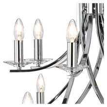 Load image into Gallery viewer, Ascona Chrome 12 Light Fitting Clear Glass Sconces
