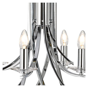 Ascona Satin Silver 12 Light Fitting Clear Glass Sconces