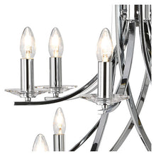 Load image into Gallery viewer, Ascona Satin Silver 12 Light Fitting Clear Glass Sconces
