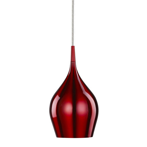 Vibrant Red Bell Pendant Light 12cm