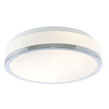 Load image into Gallery viewer, IP44 2 Light Flush Fitting With Opal Glass Shade &amp; Chrome Trim
