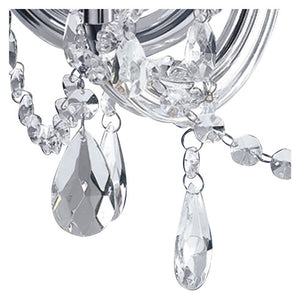 Marie Therese Chrome 5 Light Chandelier With Crystal Drops