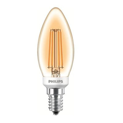 Philips 5W LED E14 Classic Candle Lamp Gold
